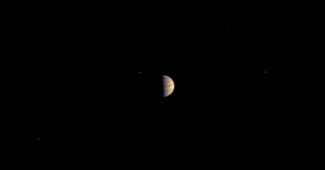 This is the final view taken by the JunoCam instrument on NASA's Juno spacecraft before Juno instruments were powered down in preparation for orbit...